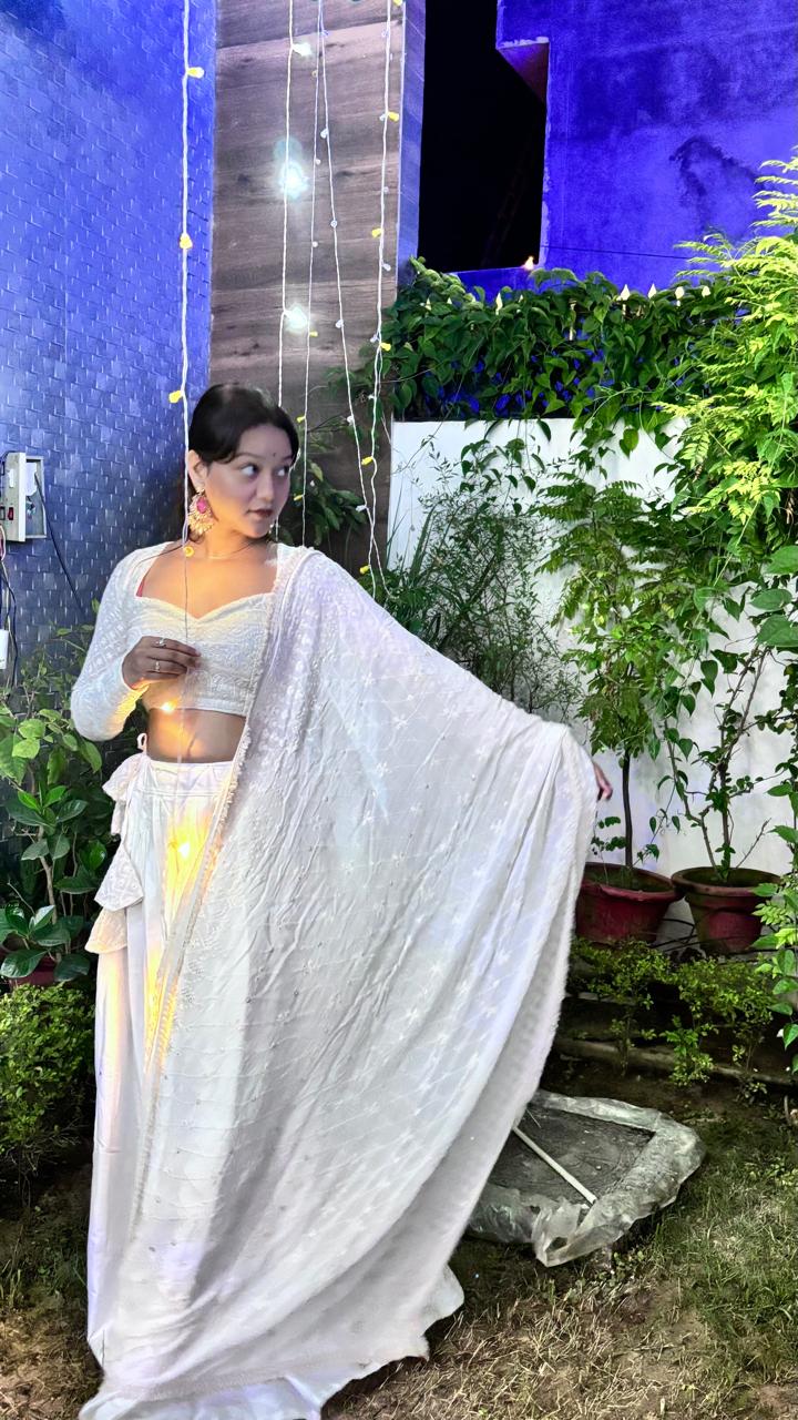 Noor Chikankari Lehnga Set