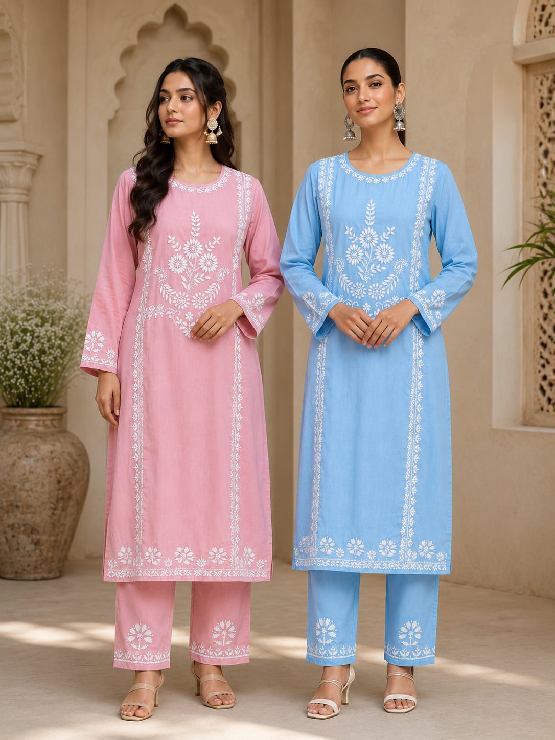 Alya Pastel Chikankari Kurta Set